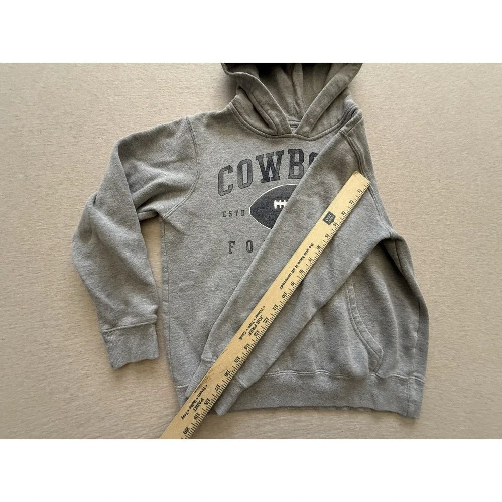 Dallas Cowboys Youth Gray Pull Over Hoodie Medium Youth 10/12 Year Old